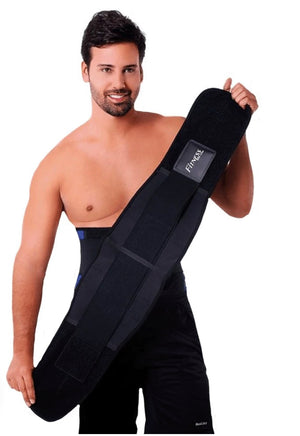 FAJA CINTURÓN FITNESS MASCULINO LÁTEX DELUXE